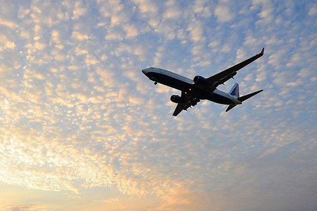 plane in the sky